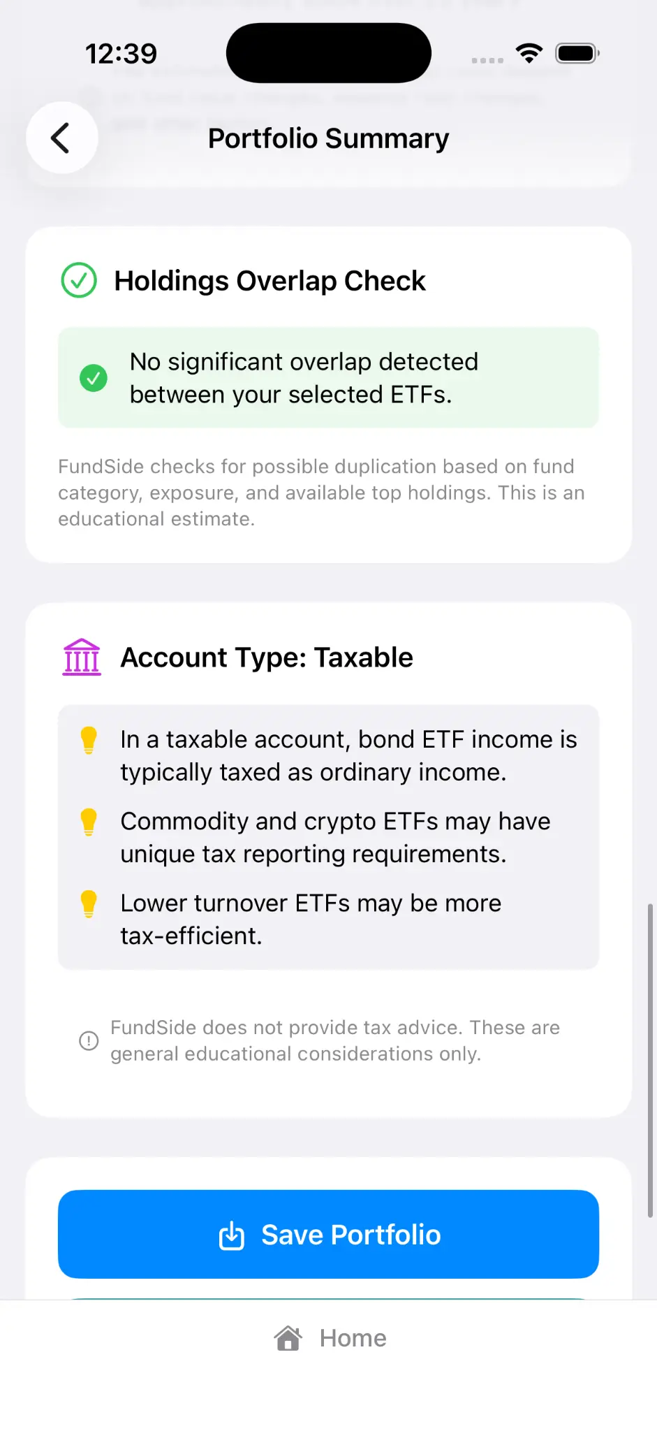 Overlap & Tax Info